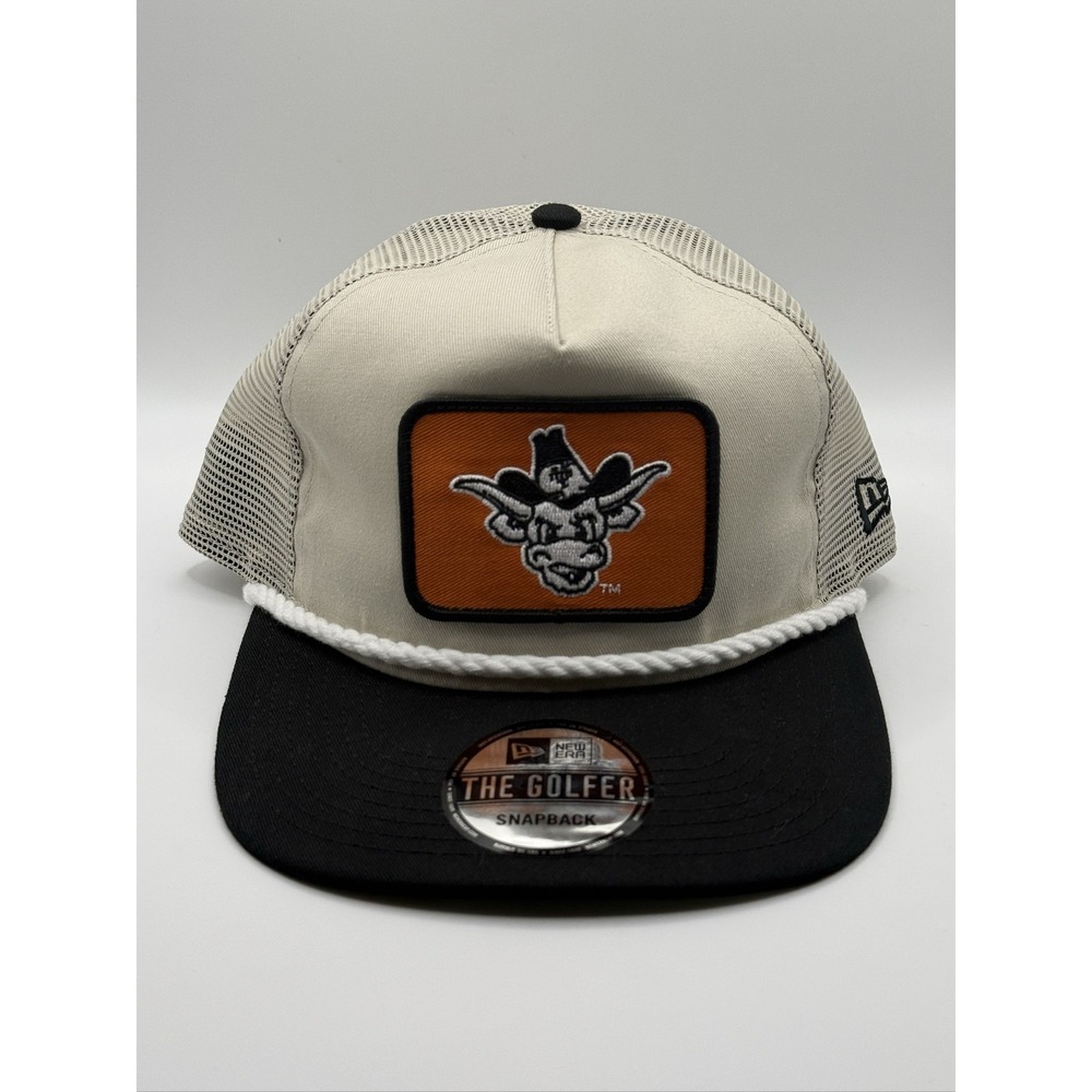 New Era The Golfer Snapback Hat NCAA Collegiate Adjustable Beige Black Orange